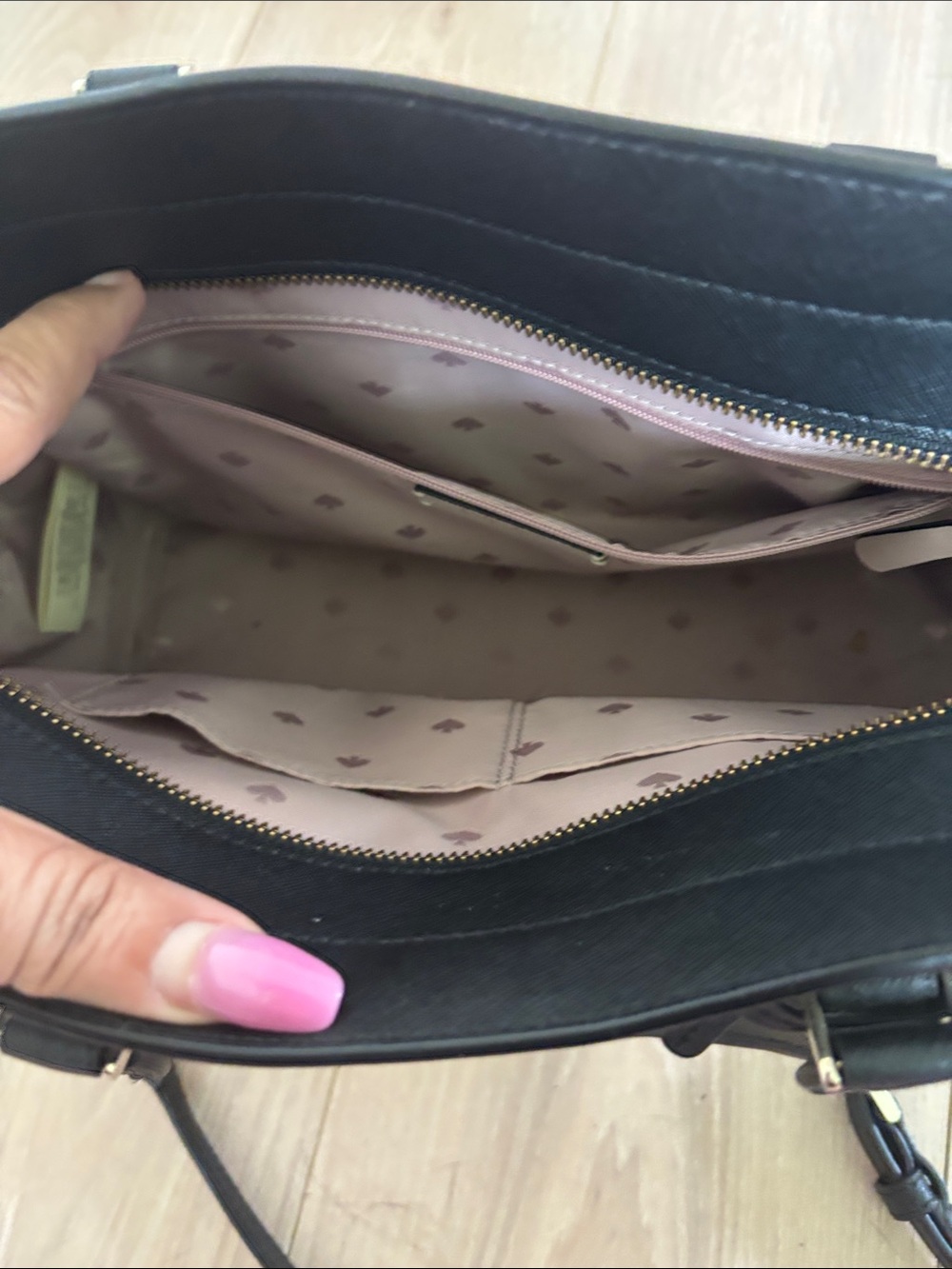 kate spade Black and White Colorblock Leather Satchel - Picture 6 of 11